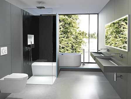 wedi Sanbath vasque avec canal d’écoulement linéaire