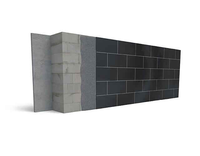 Wandconstructie: Kalkzandsteen met gips