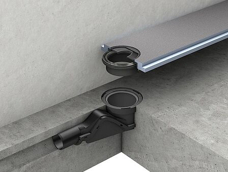 Wave drain horizontal for Fundo Flex