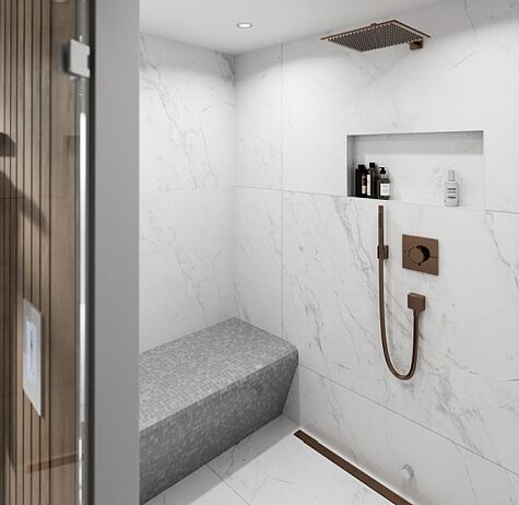 Petite pièce, grande détente : ModularSpa de wedi est à la fois une cabine de douche et cabine hammam