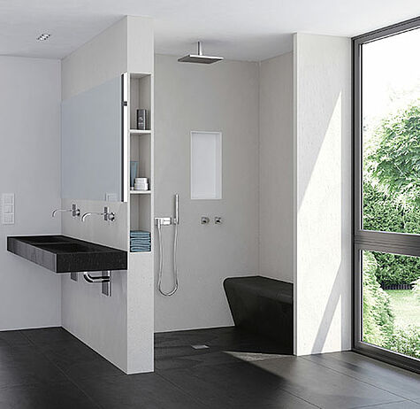 Perfect interaction: wedi Top design surfaces and wedi XPS elements